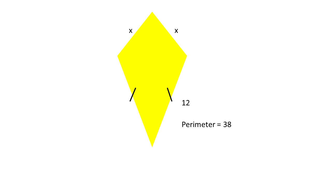 How to find the length of the side of a kite ACT Math