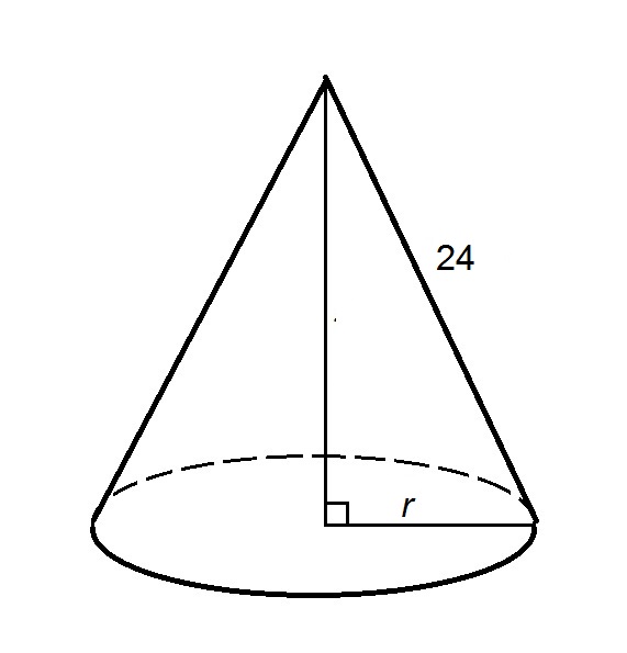How to find the surface area of a cone SAT Math